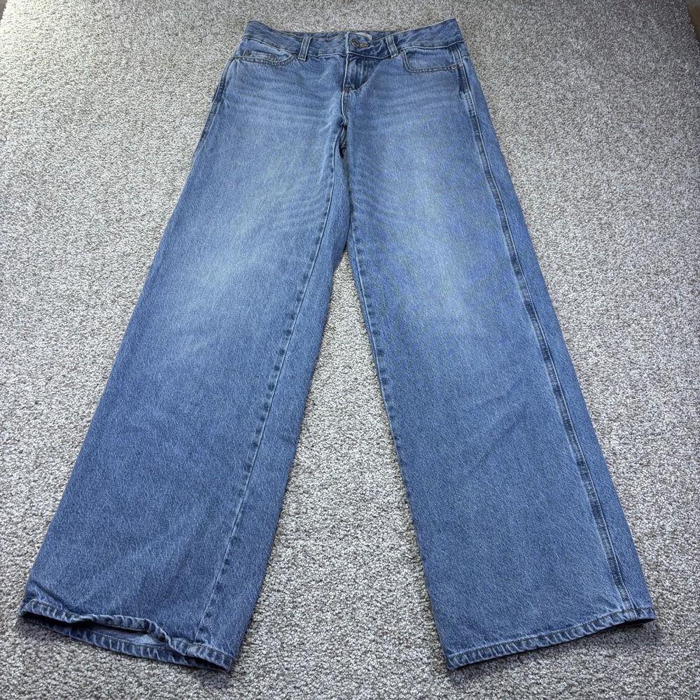 PacSun Casey Low Rise Baggy Jeans Womens 25 Blue Relaxed Wide Leg Denim Pants